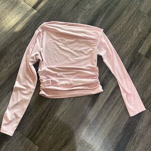 Elegant Pink Long Sleeve Women's Top